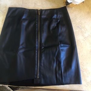 Black leather skirt
